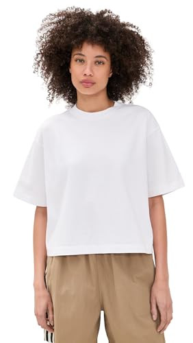 Madewell Women's The Boxy Crop Tee in Allday Jersey, White, XXL | Amazon (US)
