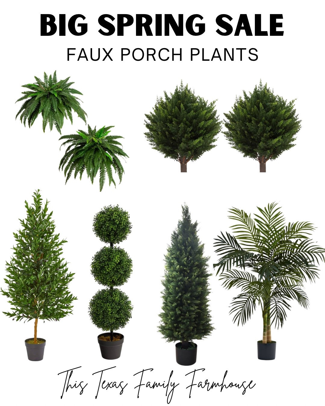 Up to 40% off right now! Such a good deal! 

I have almost all of these in or outside of my home and they all look so natural. As a busy mom, it’s nice to have one less plant to water and I love how my front porch always looks on point! 

Faux plants | artificial flowers | big spring sale | front porch | farmhouse vibes 

#LTKHome #LTKSaleAlert #LTKWedding