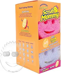 Scrub Daddy 6 Scrub Mommy Kitchen Sponges & 1 Daddy Caddy Sponge Holder - Scratch-Free for Dishes... | Amazon (US)