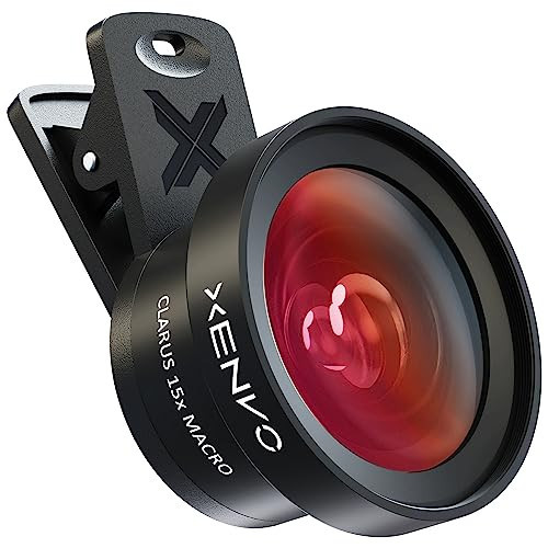 Xenvo Pro Lens Kit for iPhone and Android, Macro and Wide Angle Lens with LED Light and Travel Case Black | Amazon (US)