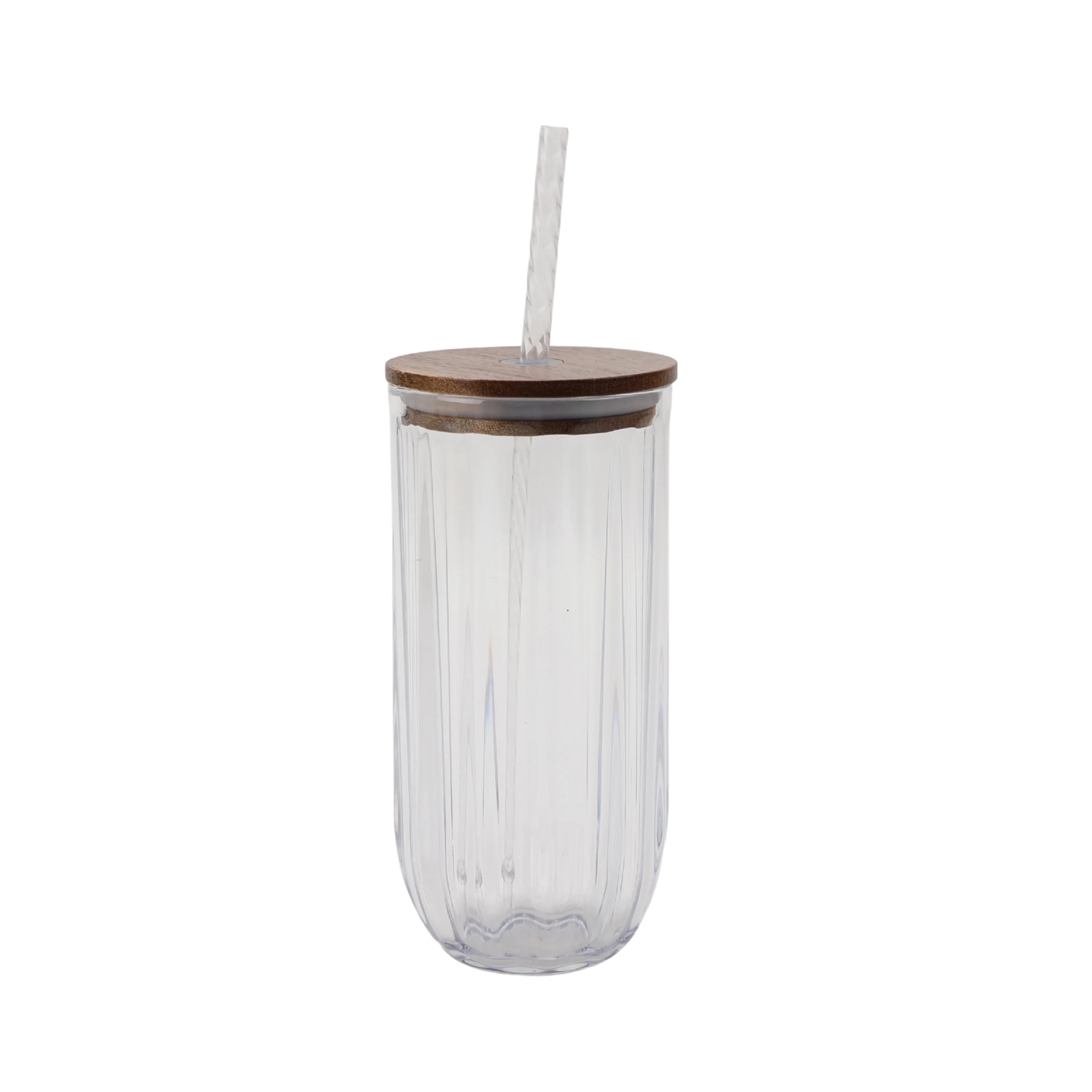 Better Homes and Gardens 21-Ounce Clear Tritan Sipper Tumbler with Straw and Acacia Wood Lid | Walmart (US)