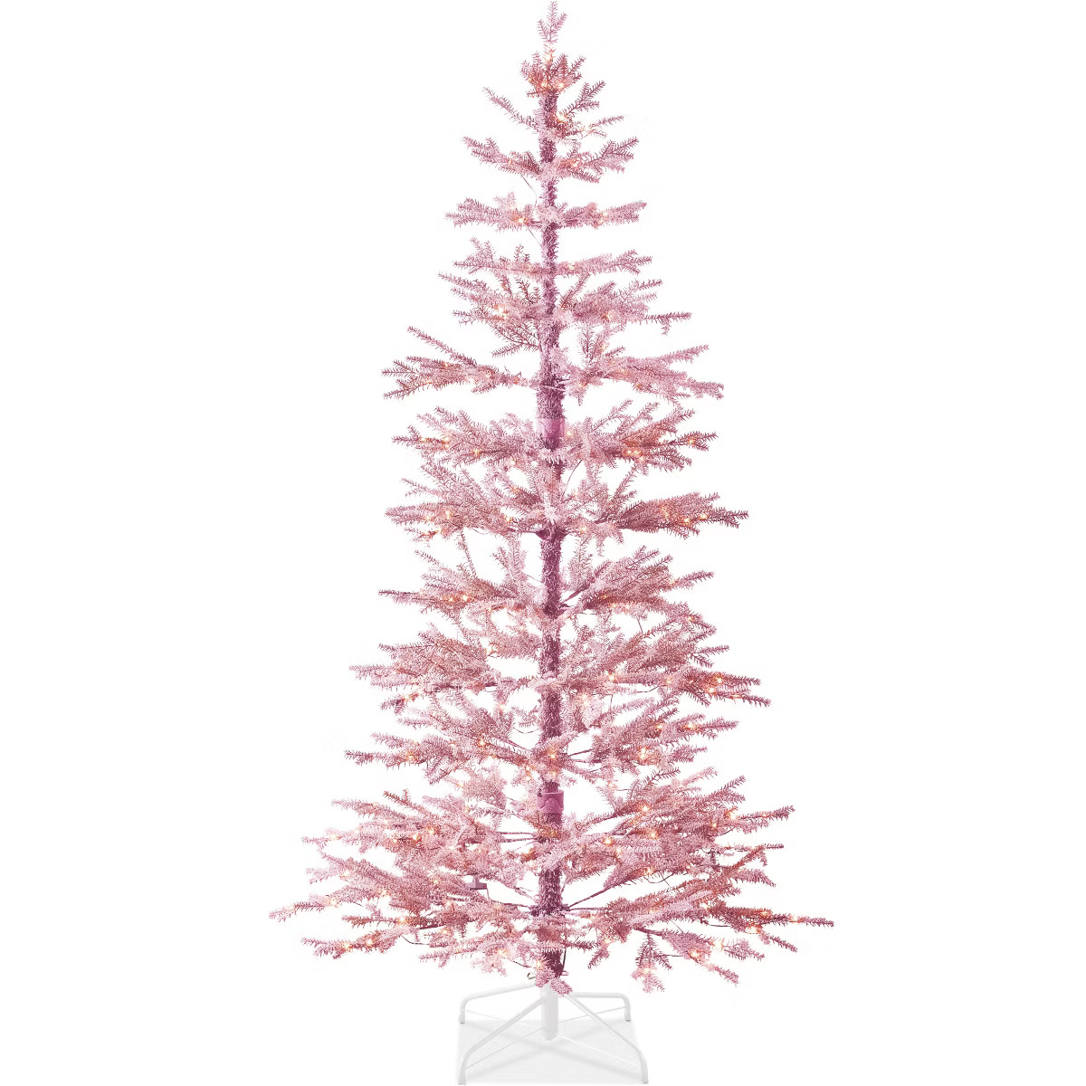 Best Choice Products Pre-Lit Flocked Sparse Christmas Tree 9ft Artificial Pine Tree, w/White & Mu... | Target