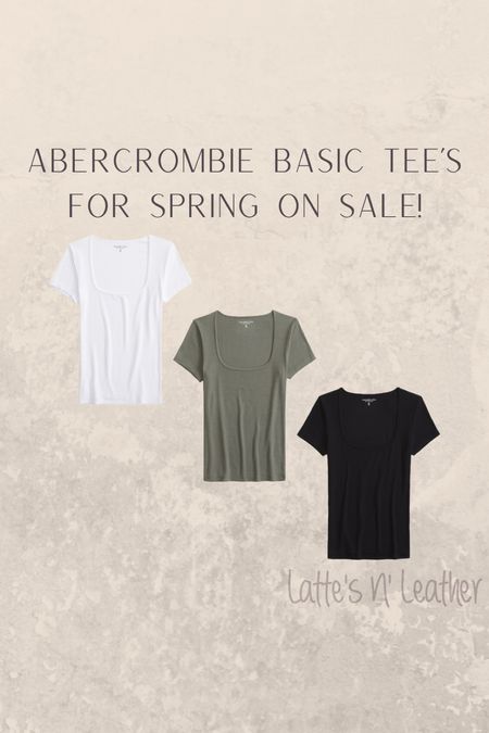 Abercrombie basic tees 15% off right now!  Just ordered.  Great wardrobe basic for spring! #abercrombie #springbasics #basictees

#LTKfindsunder50 #LTKsalealert #LTKstyletip