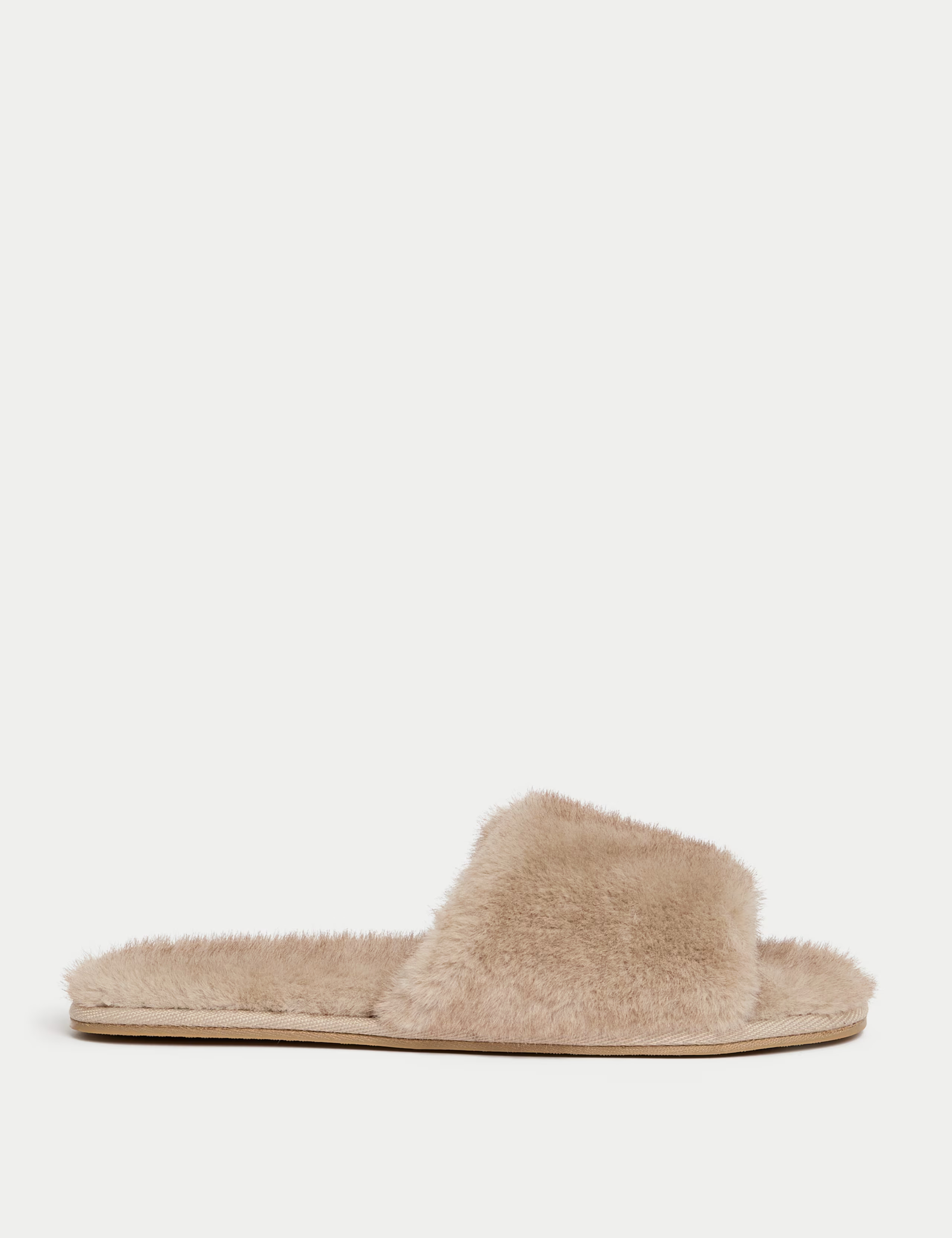 Faux Fur Open Toe Slippers | Marks & Spencer (UK)