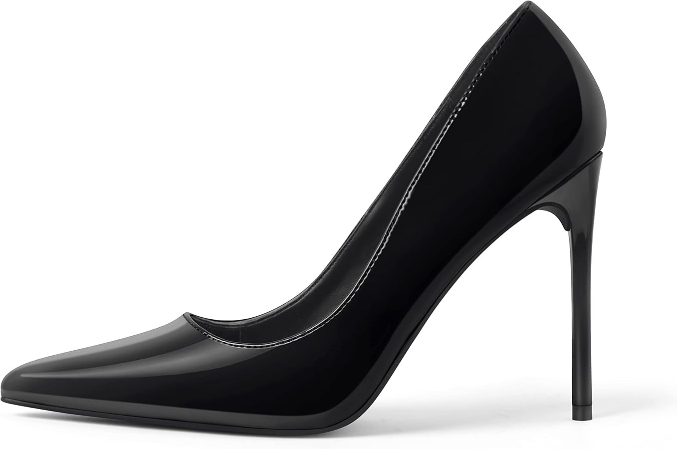 Women's Pumps Slip On High Heels with Pointed Toe 4.1 Inch Stiletto Bridal Party Dress Heels for ... | Amazon (US)