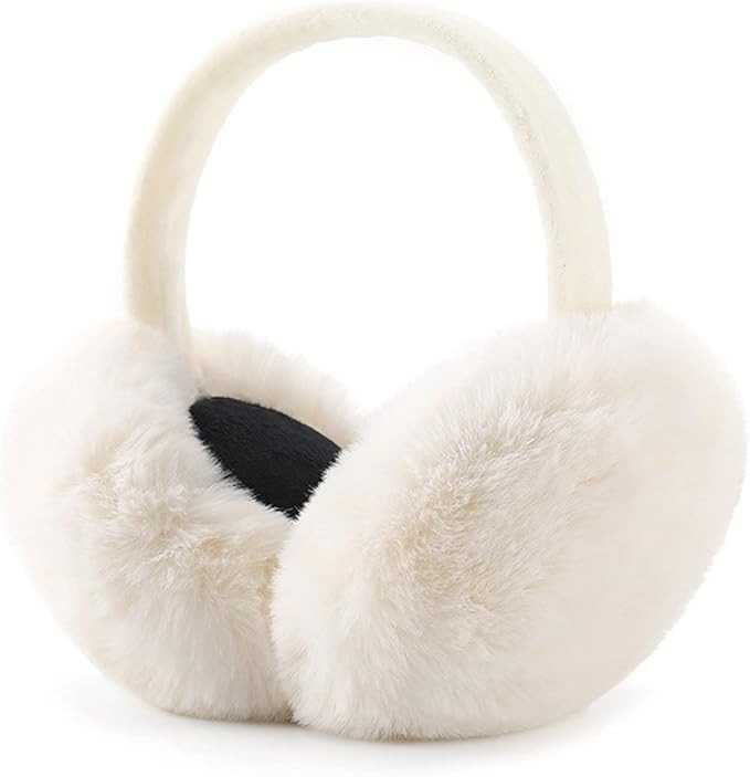 Airmoon Ear Muffs for Women - Winter Ear Warmers - Soft & Warm Cable Knit Furry Fleece Earmuffs -... | Amazon (UK)