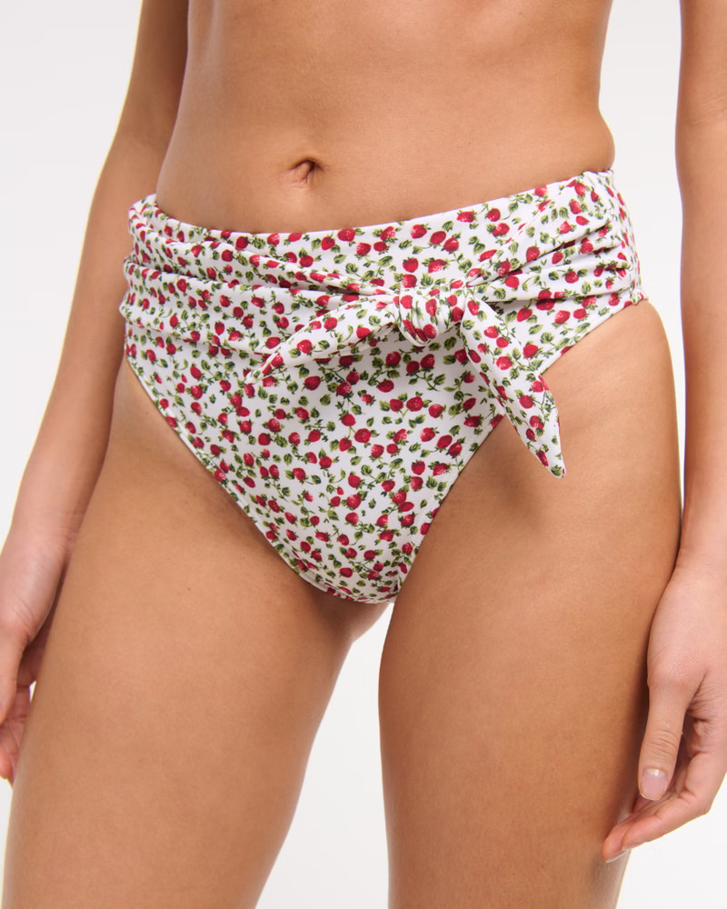 Tie-Front High-Waist Moderate Bottom | Abercrombie & Fitch (US)