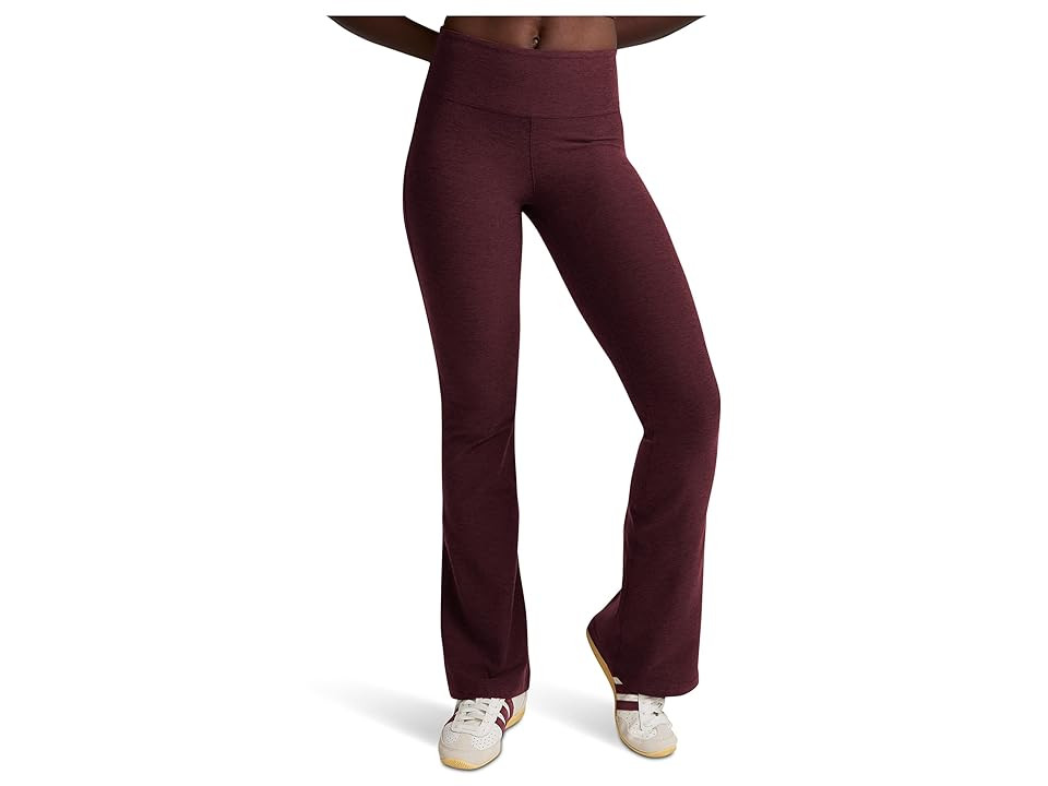 Beyond Yoga Spacedye Midrise Bootcut Pants Women's Clothing Midnight Burgundy Heather : SM (US Women's 4-6), Elastane/Polyester | Zappos