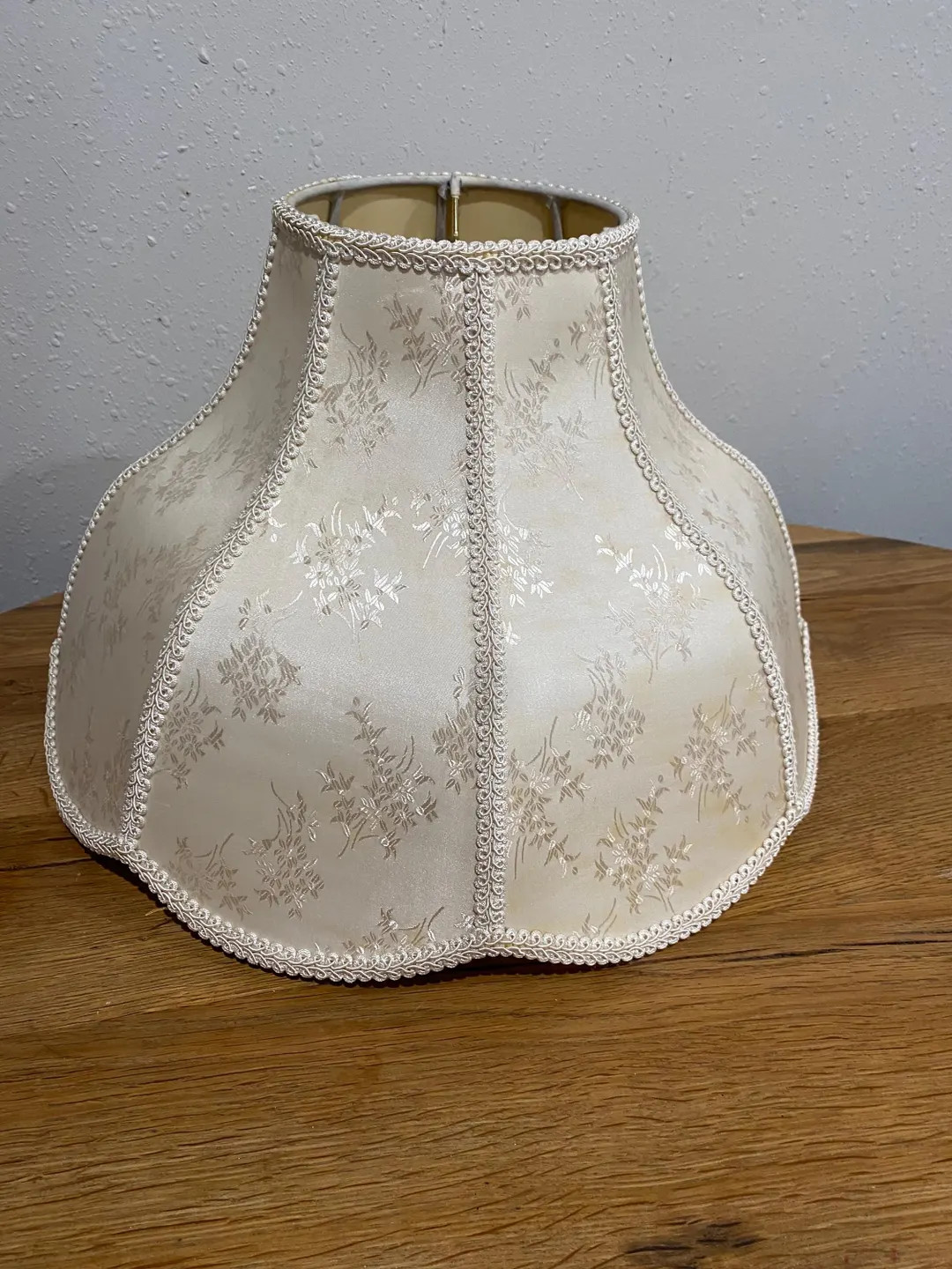 top 6.25" bottom 17" height 12"  Lovely find — this is a vintage-style bell lampshade with flor... | Etsy (US)