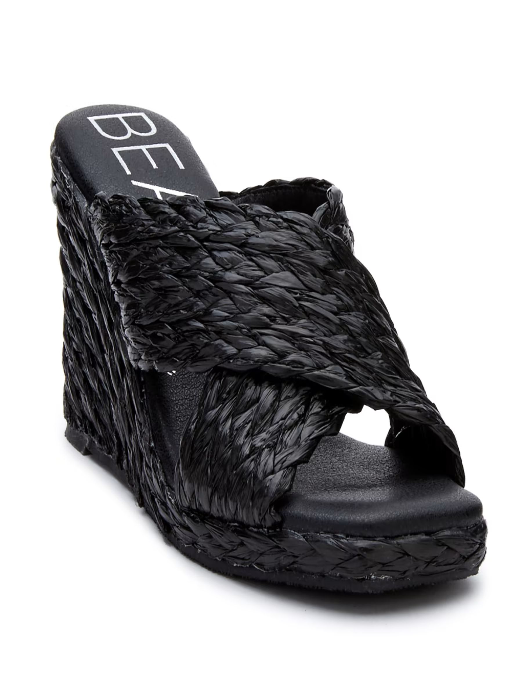 Braided Raffia Cross Band Bondi Wedge - Beach By Matisse | New York & Company