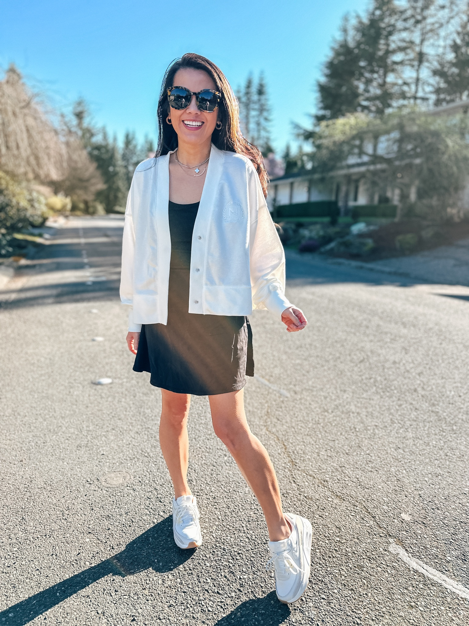 Nike cardigan 
Tennis dress
Nike air max
Platform sneakers
Neutral sneakers 
Mom style
Athleisure
 

#LTKActive #LTKfitness #LTKover40