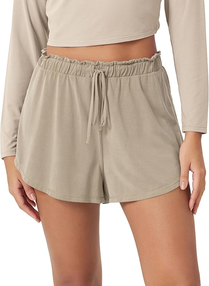 ODODOS Modal Soft Lounge Shorts for Women Drawstring High Waist Casual Sleepwear Lightweight Cozy... | Amazon (US)