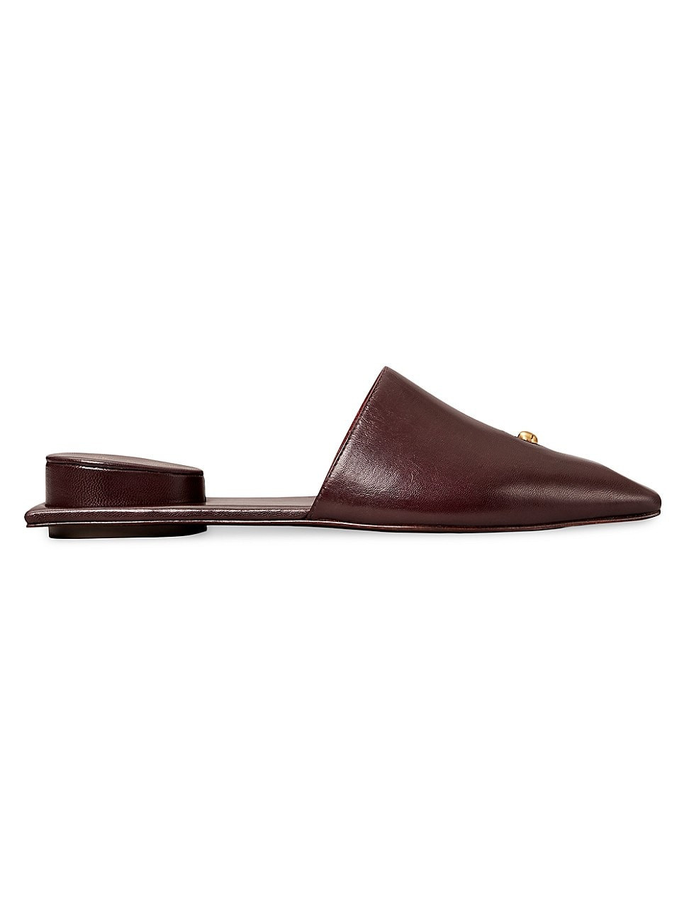 Women's Pierced Leather Mules - Plum Gold - Size 9.5 | Saks Fifth Avenue