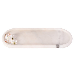 Artifacts Trading Company Marble Decorative Runway Tray Black Matte | The Container Store