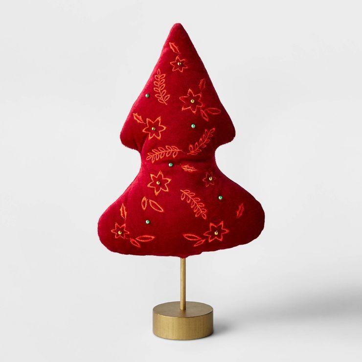 13" Decorative Fabric Christmas Tree Dark Red - Wondershop™ | Target