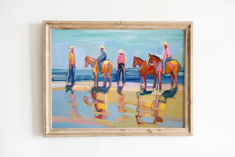 Western Downloadable Print Preppy Coastal Landscape Cowboy - Etsy | Etsy (US)