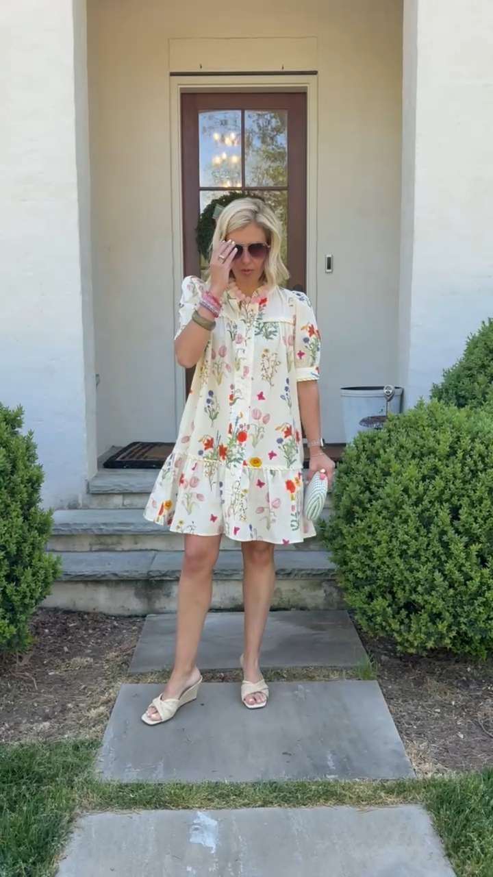 Shop my Avara favorites up to 50% off almost everything now through 5/25!! Such a beautiful dress! The silhouette with the yellow trim & floral print is perfect for spring. i’m wearing a small dress and 8 heel. ￼ 

 #LTKootd #LTKSaleAlert