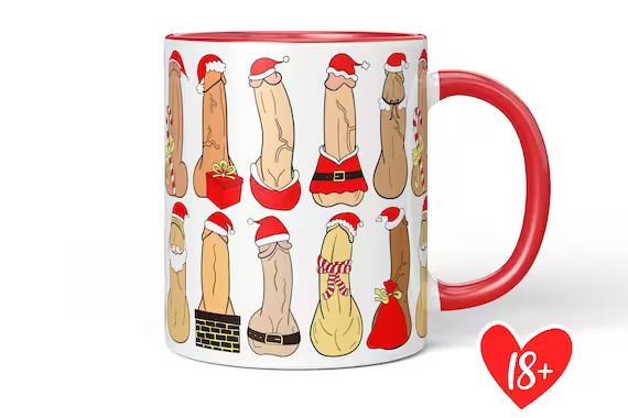 Ugly Christmas Mug, Penis Mug, White Elephant Gift Funny, Dirty Santa Gifts Idea, Unique Xmas Gif... | Etsy (US)