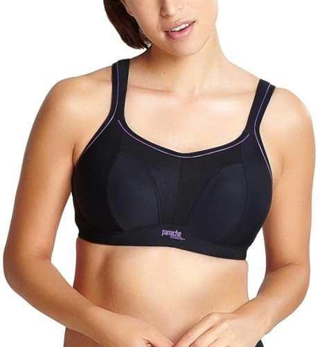 Panache Women's Plus-Size Non Wired Sports Bra, Black, 38C | Amazon (US)