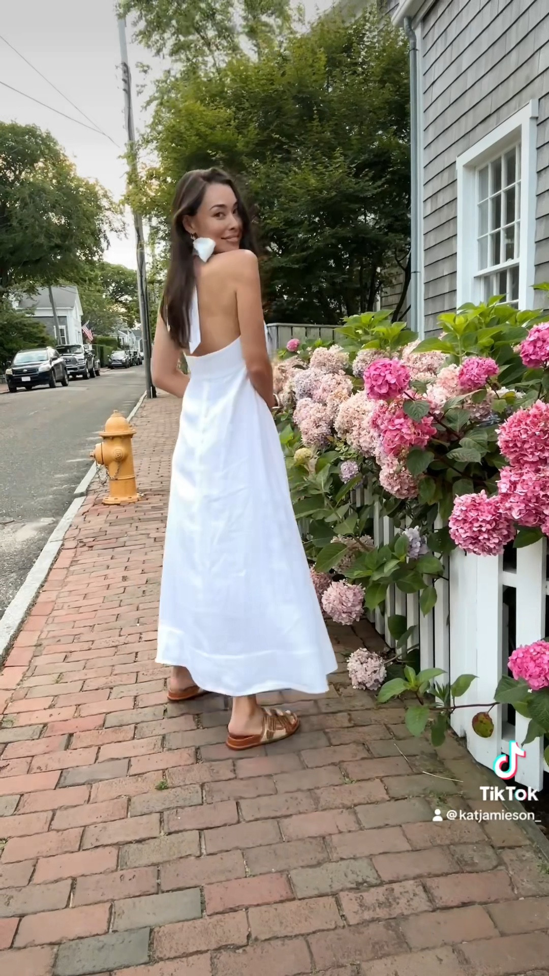 Kat Jamieson wears a Bondi Born linen dress (similar below or head to their website) and Fendi bag in Nantucket. Date night outfit, white dress, summer outfit, vacation outfit. 

#LTKShoeCrush #LTKSeasonal #LTKParties