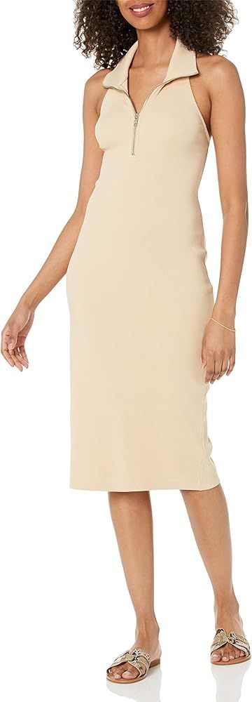 The Drop Women's Madelyn Fitted Half Zip Halter Midi Dress | Amazon (US)