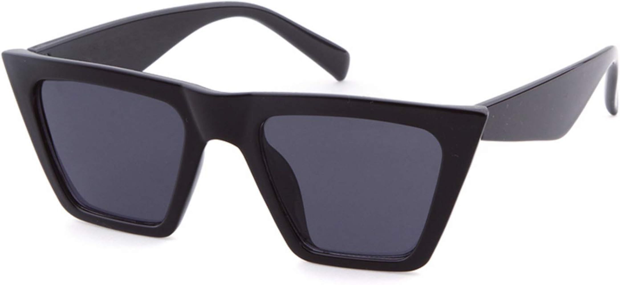 Vintage Sunglasses Retro Cateye Sunglasses for Women Men Square Frame | Amazon (US)
