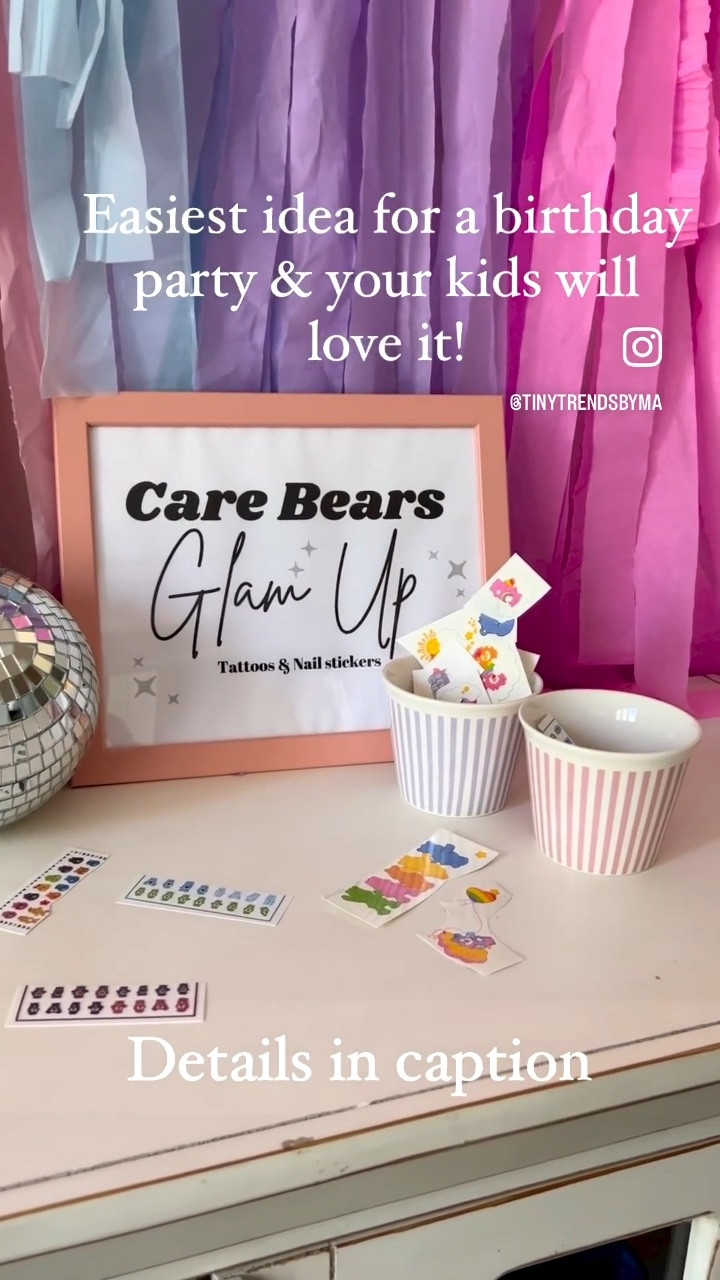 Kids birthday idea. Fun carebear tattoos and party stuff linked below  

#LTKfamily #LTKkids #LTKSeasonal