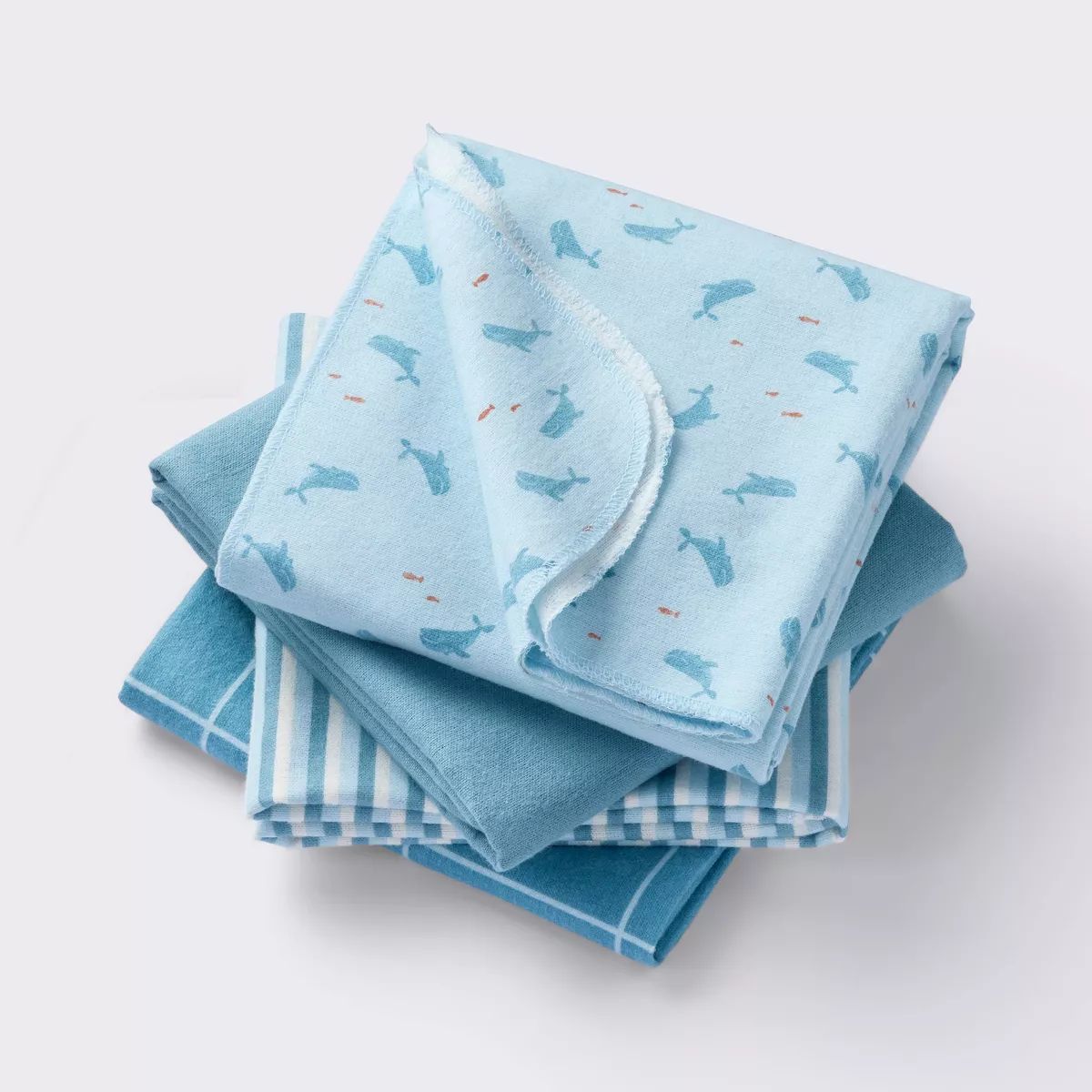 Flannel Baby Blanket - Whales - 4pk - Cloud Island™ | Target