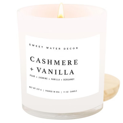 Cashmere and Vanilla 11 oz Soy Candle - Sweet Water Decor | Target