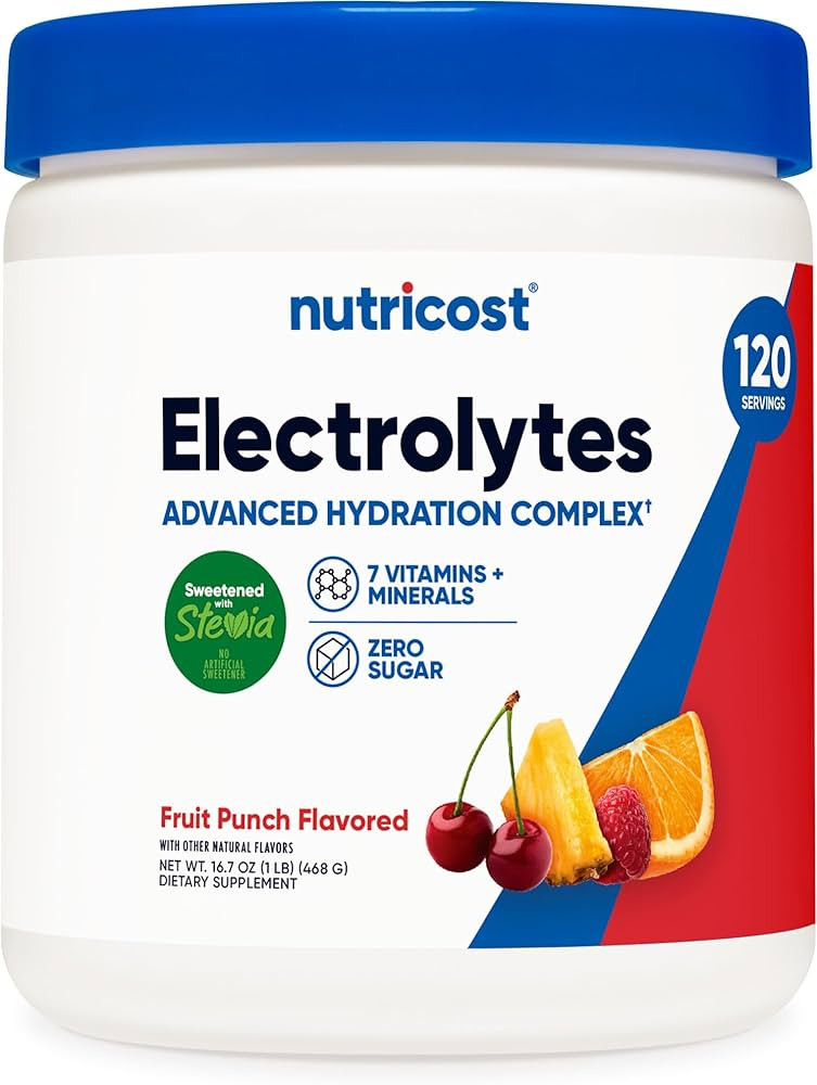 Nutricost Electrolyte Complex Powder (120 Servings, Fruit Punch) - Hydration Supplement Drink Mix... | Amazon (US)
