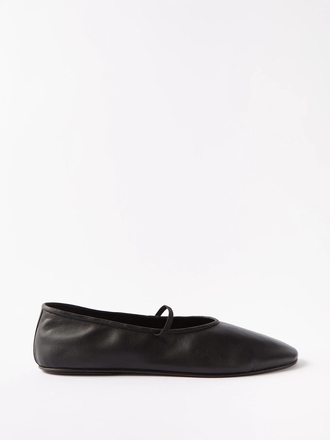 Round-toe leather ballet flats | The Row | Matches (US)