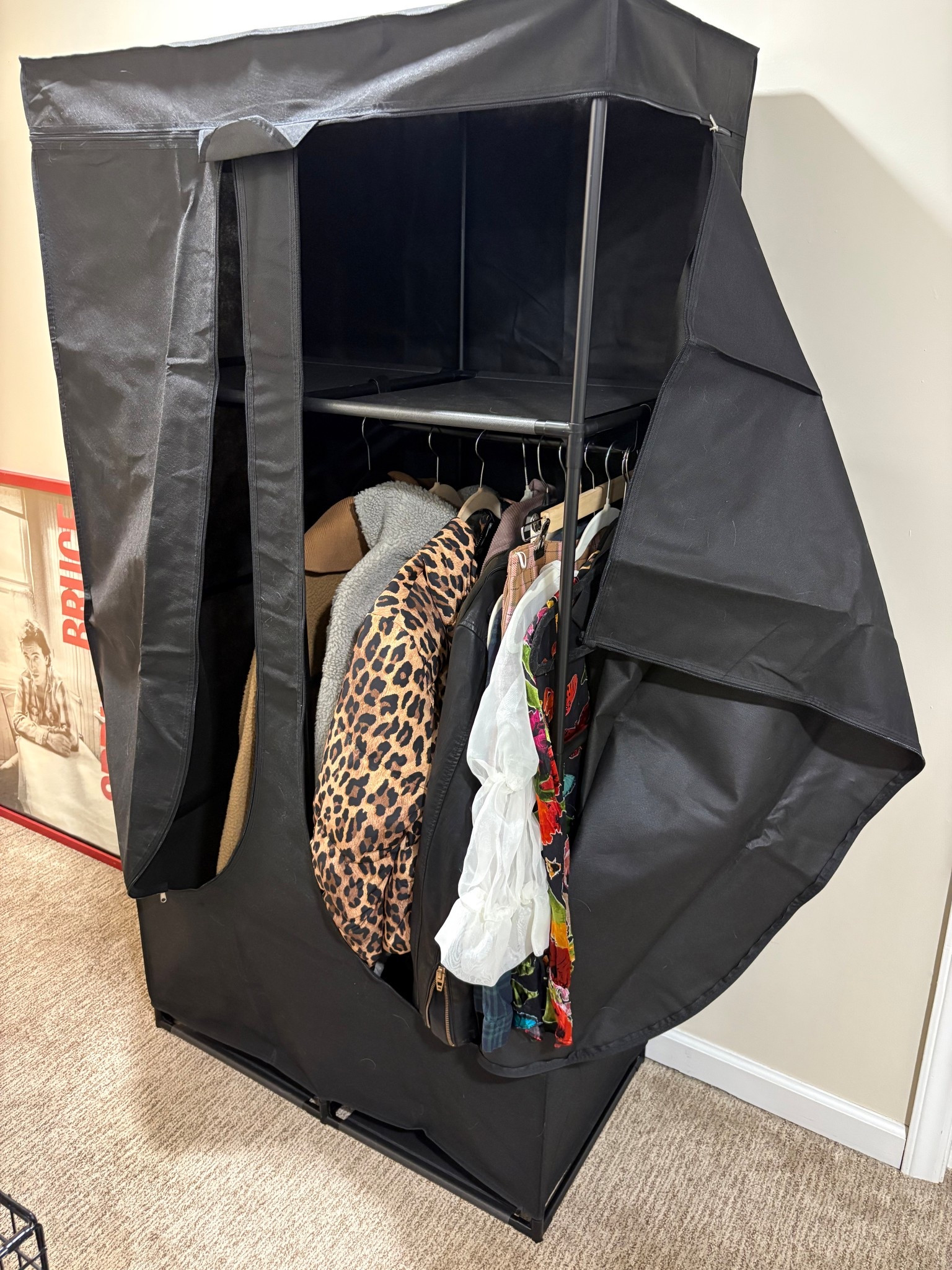 Grabbed some portable wardrobes from Amazon to store extra/out of season clothes. 