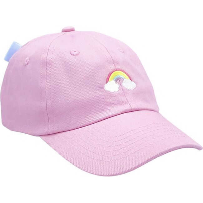 Rainbow Bow Baseball Hat, Palmer Pink | Maisonette