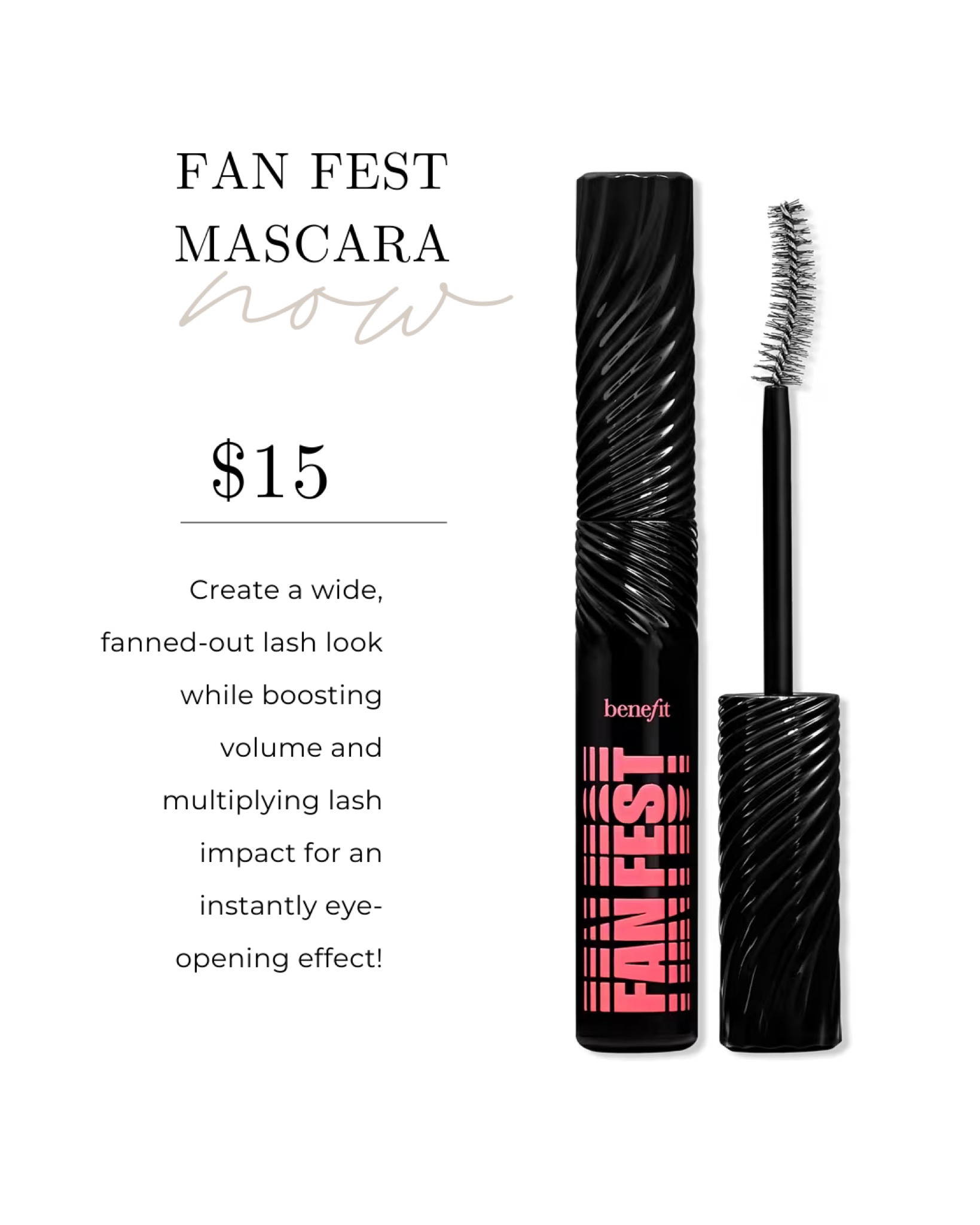 The Benefit Cosmetics Dan Fest mascara is one of my favorites! 

#LTKFallSale #LTKBeauty #LTKFindsUnder50