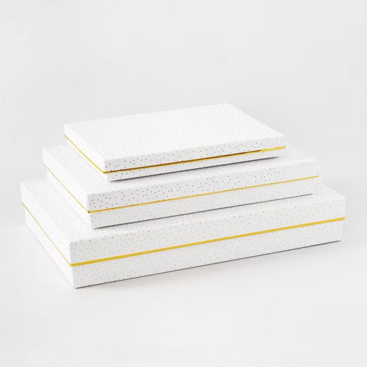 3pk Shirt Box Gold Tiny Dot with Gold Edge - Sugar Paper™ + Target | Target