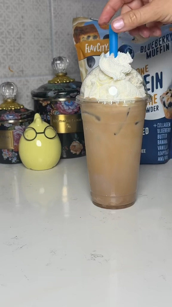 blueberry muffin iced coffee but make it protein ♡ this has been my easiest way to actually hit my protein without overthinking it… it’s creamy, a little sweet, and doesn’t taste like protein at all. i’ve been making this in the mornings instead of grabbing coffee out and it actually keeps me full way longer ♡

#ltkhome #ltkfood #ltkcreator