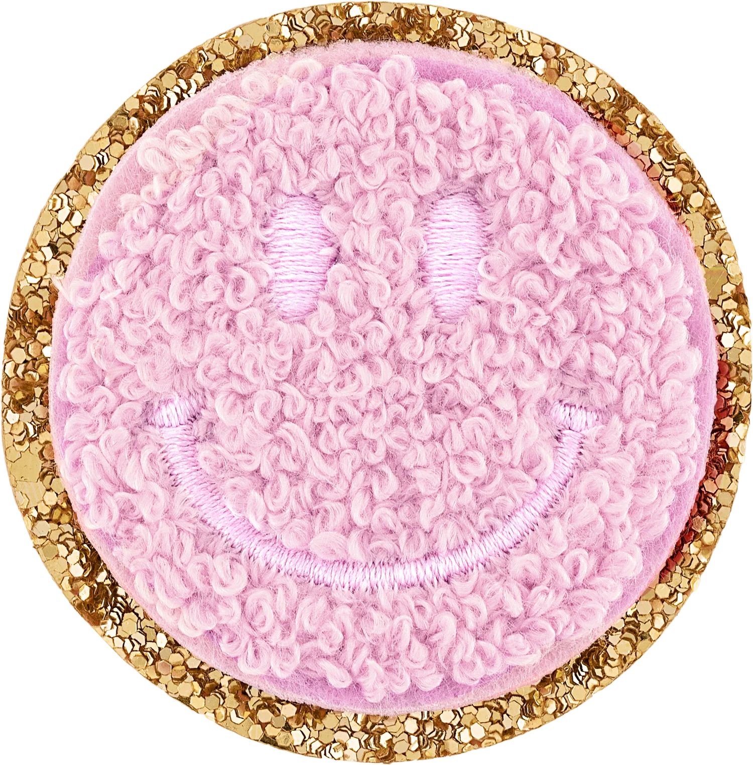 Glitter Smiley Face Patch | Embroidered Patch - Stoney Clover Lane | Stoney Clover Lane