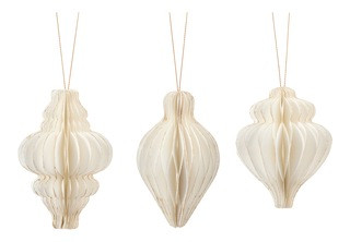 CANVAS White Christmas Collection Mini Paper Ornaments, 3.5-in, 3-pc | Canadian Tire