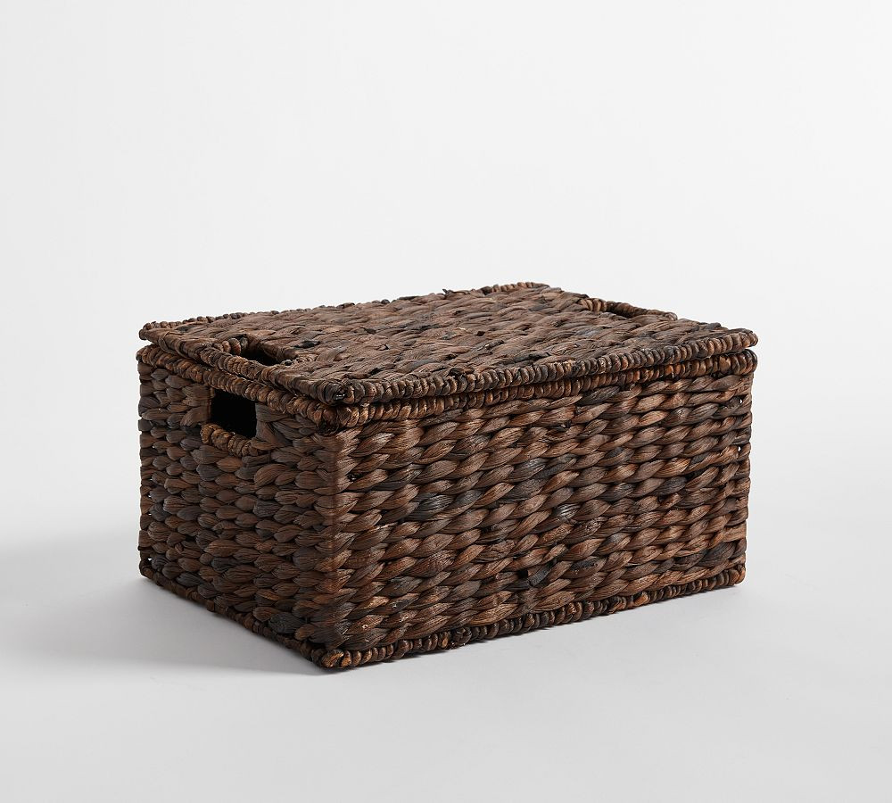 Raleigh Handwoven Seagrass Lidded Baskets | Pottery Barn (US)