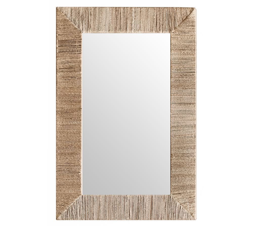 La Gomera Jute Rectangular Mirror, 36.6&amp;quot; x 24&amp;quot; | Pottery Barn (US)