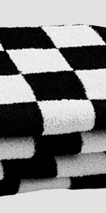 Amazon.com: Throw Blankets Barefoot Checkerboard Gingham Warm Cozy Microfiber Reversible for Home... | Amazon (US)