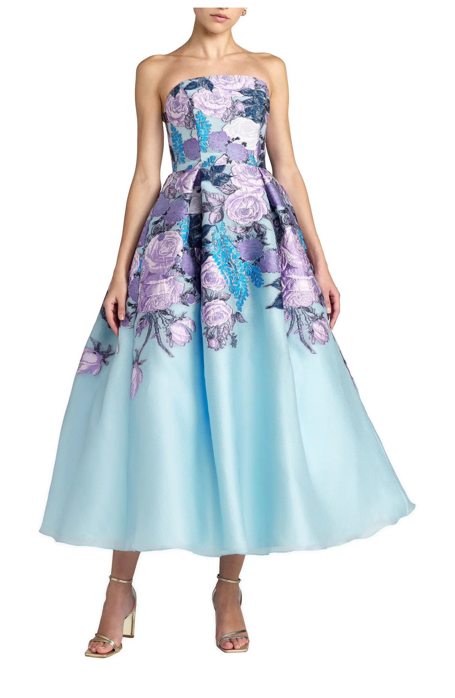 Organza Strapless Ballgown With Pockets | Nordstrom