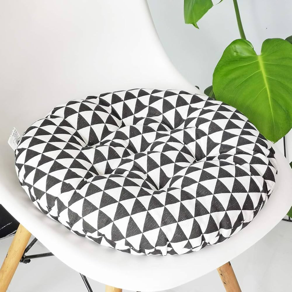 vctops Bohemian Soft Round Chair Pad Garden Patio Home Kitchen Office Seat Cushion Black White Di... | Amazon (US)