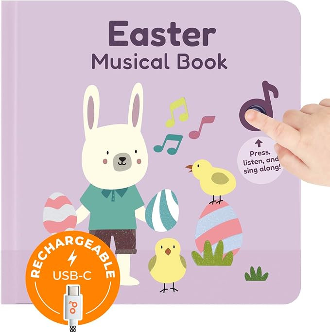 Cali's Books Easter Nursery Rhymes Musical Book - Easter Basket Stuffers for Toddlers, Baby Easte... | Amazon (US)