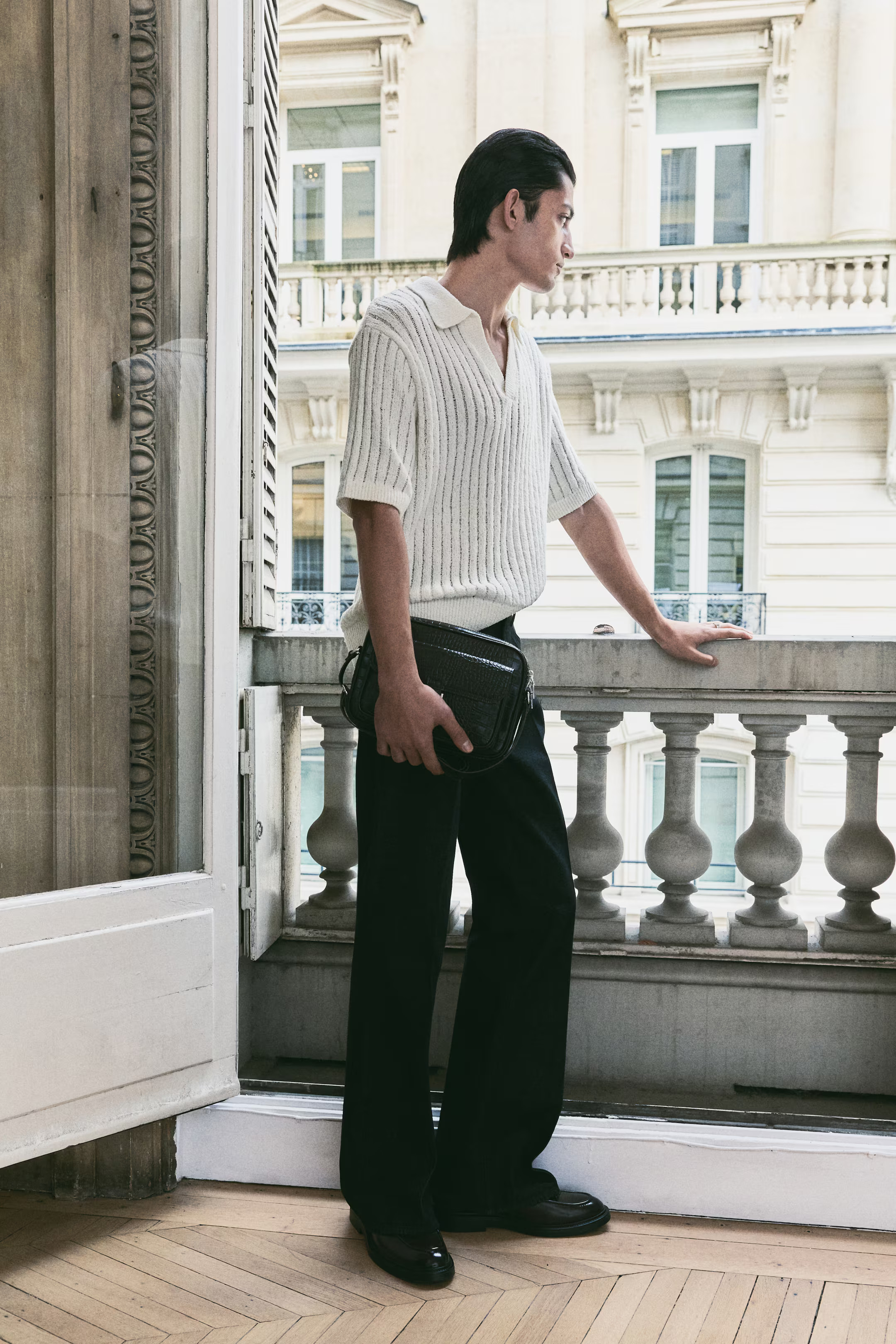 Loose Fit Rib-Knit Polo Shirt | H&M (US + CA)