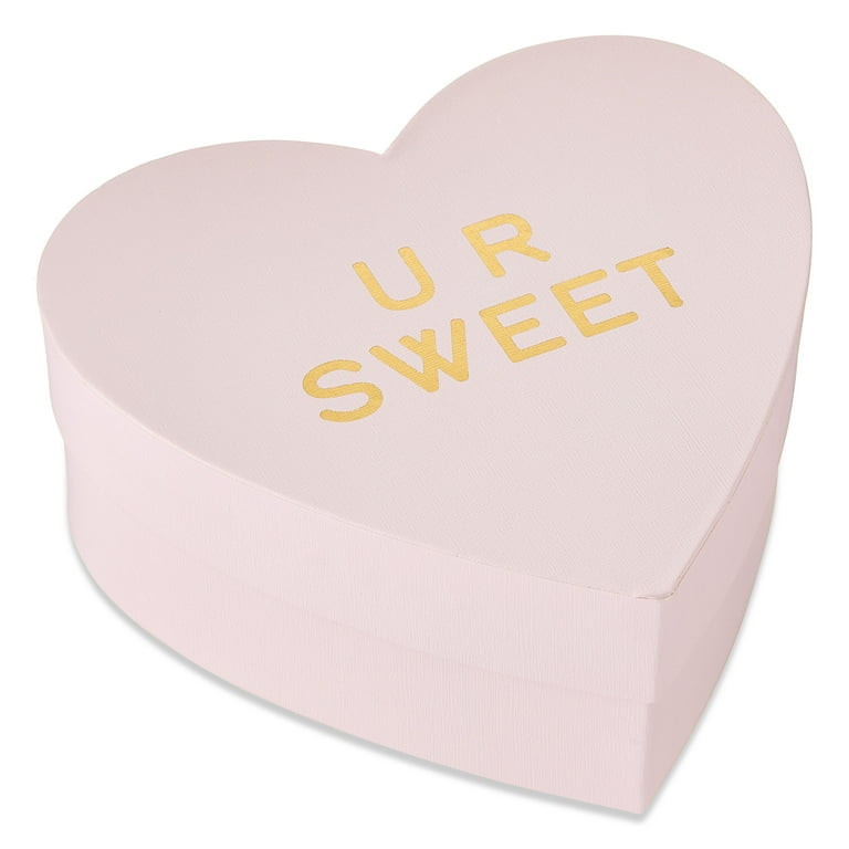 Heart-Shaped Gift Box, Pink, 6" x 6" x 2", Valentine's Day by Way To Celebrate | Walmart (US)