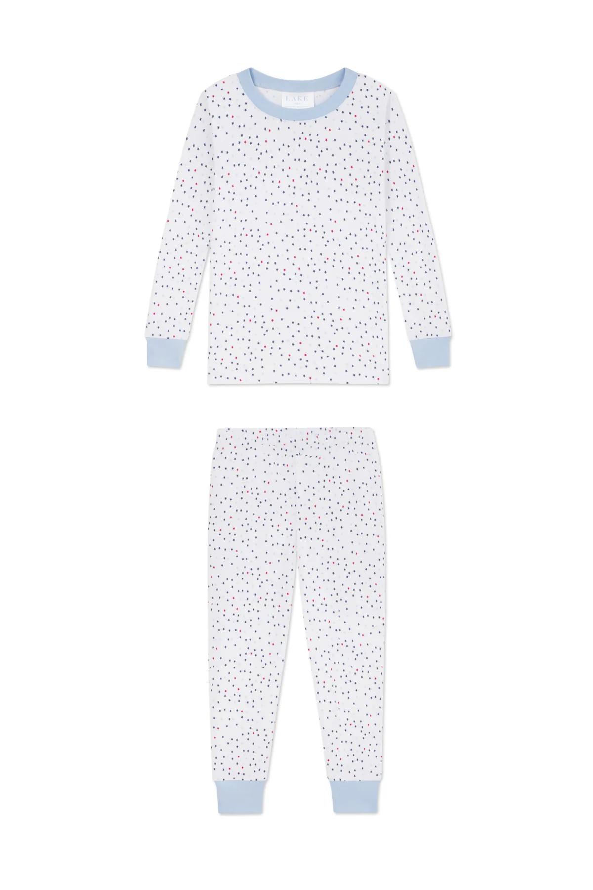 Kids Long-Long Set in Blue Multi Star Gazer | Lake Pajamas