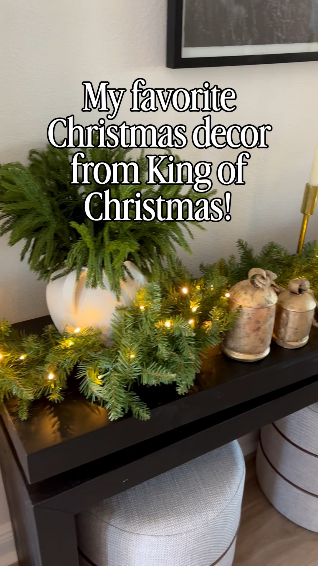 Entryway Christmas decor! Love my garland and mini trees from king of Christmas!

Holiday home decor 

#LTKHome #LTKHoliday #LTKSeasonal