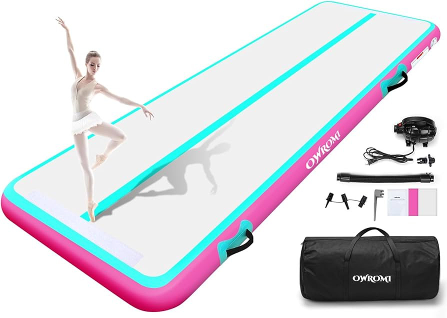 Inflatable Air Gymnastics Mats for Tumbling, 10ft/13ft/16ft/20ft/26ft Tumble Track Tumbling Mats ... | Amazon (US)