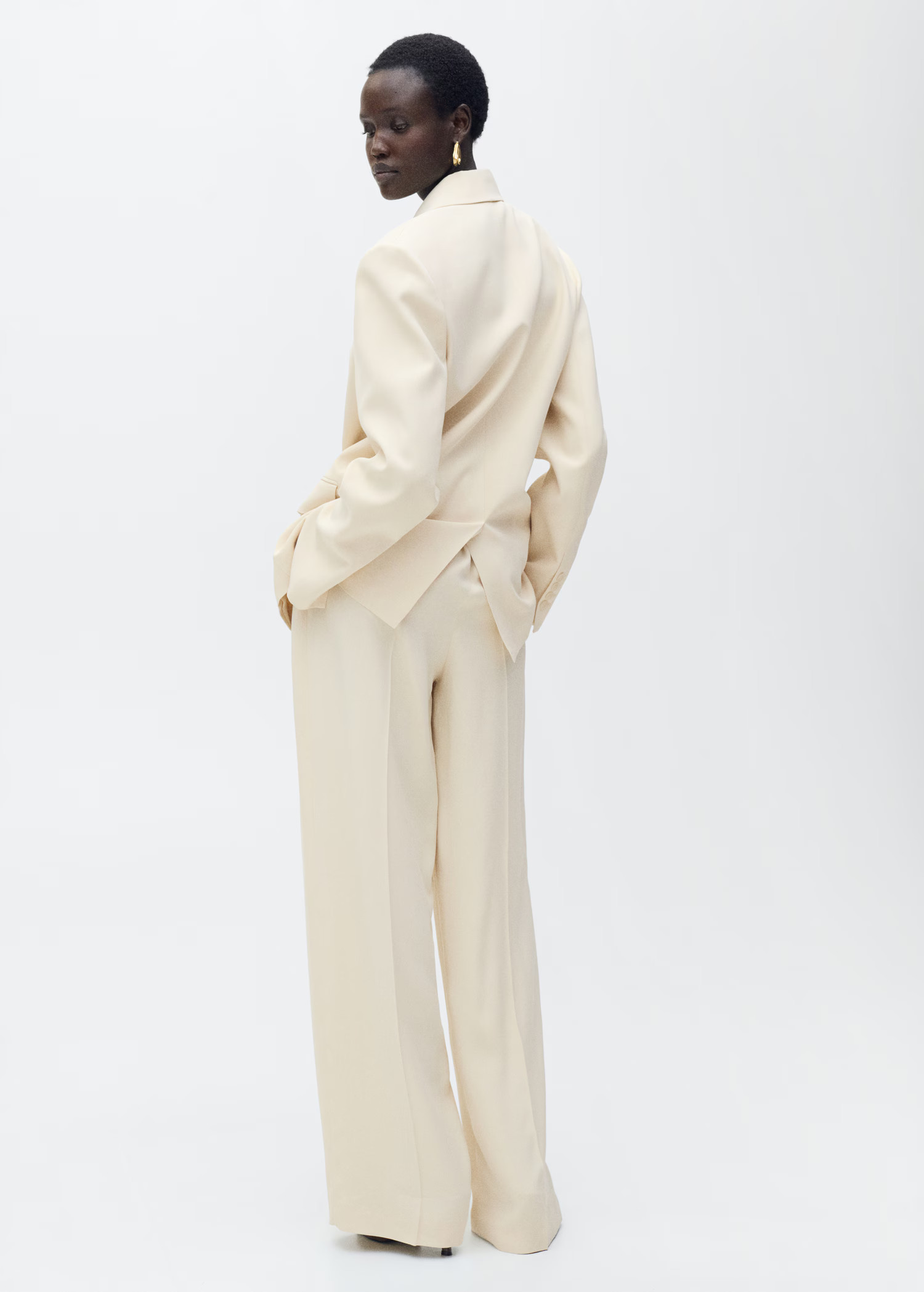 Double-breasted suit jacket - Women | MANGO United Kingdom | MANGO (UK)